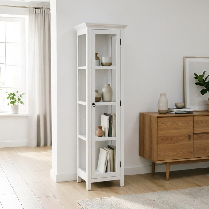Elegant White Bookcase: Functional and Stylish